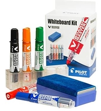 Pilot Whiteboard startkit - V-board marker, tavlevisker og holder